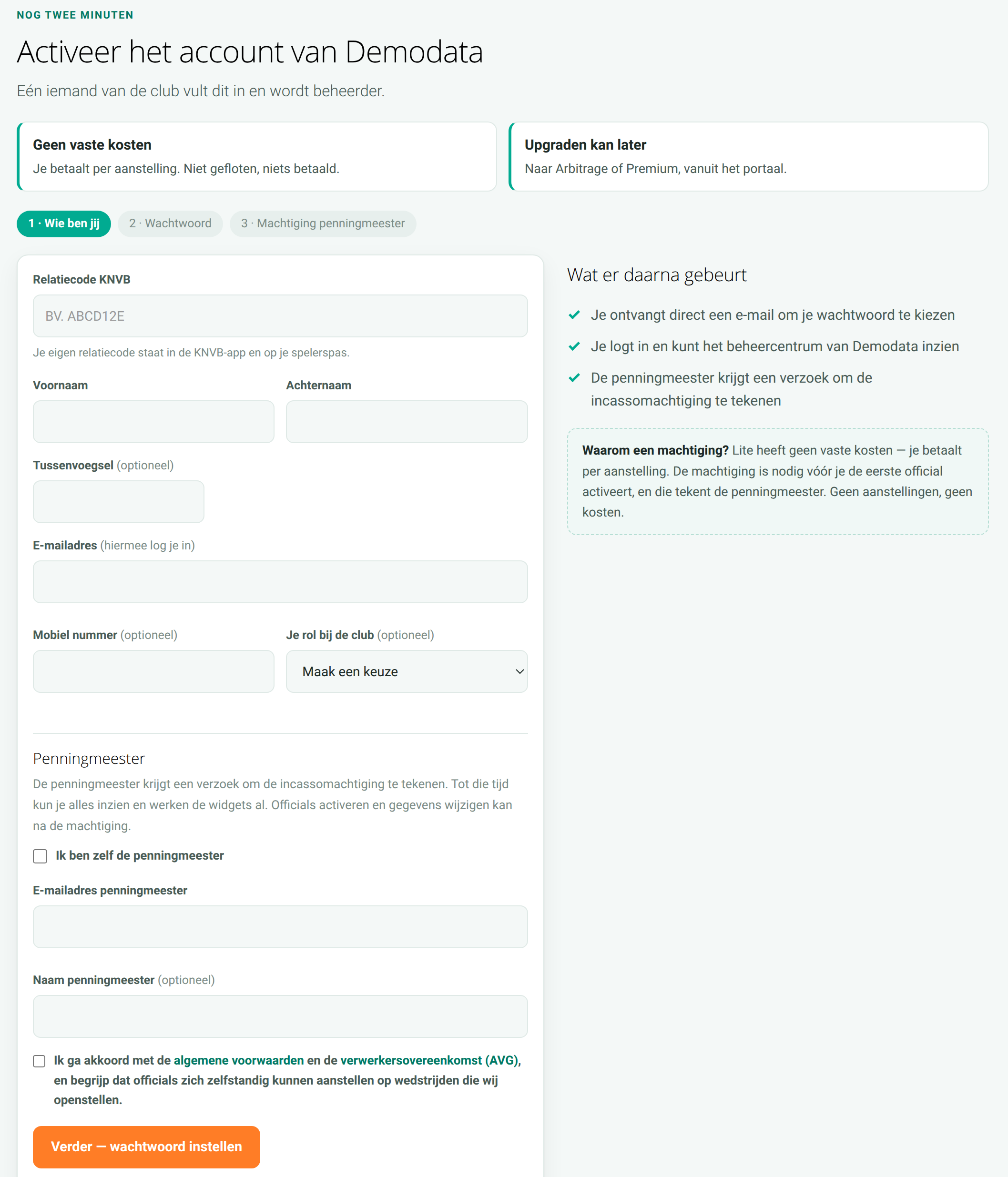 Stap 2 — activeren en een beheerder aanwijzen