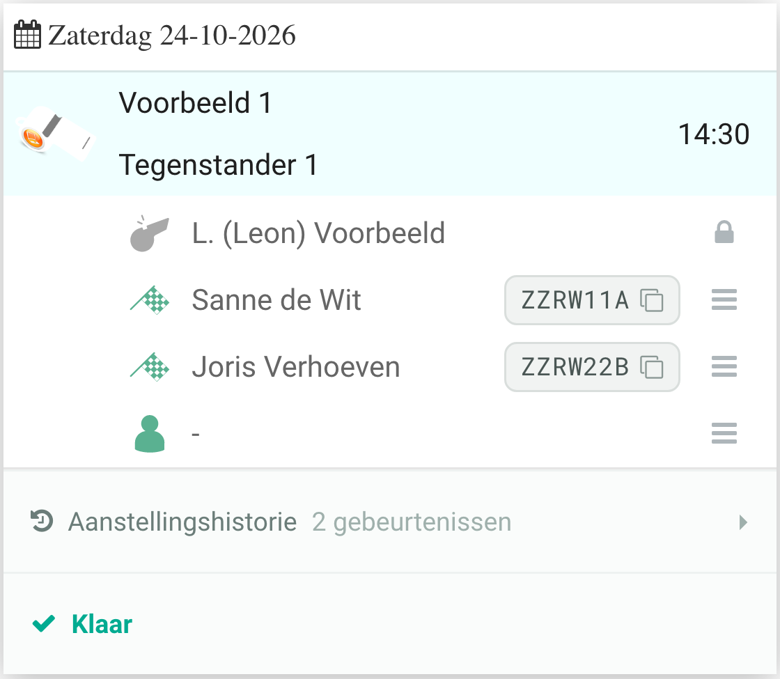 In de app