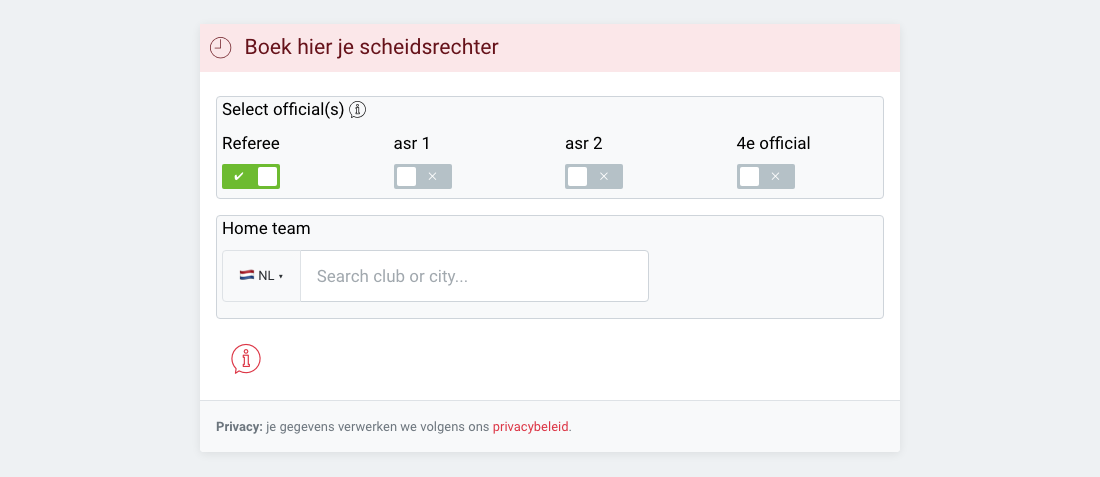 Kies de wedstrijd — Match details