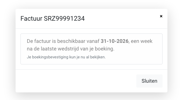 Wacht op de factuur