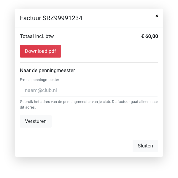 Download de factuur